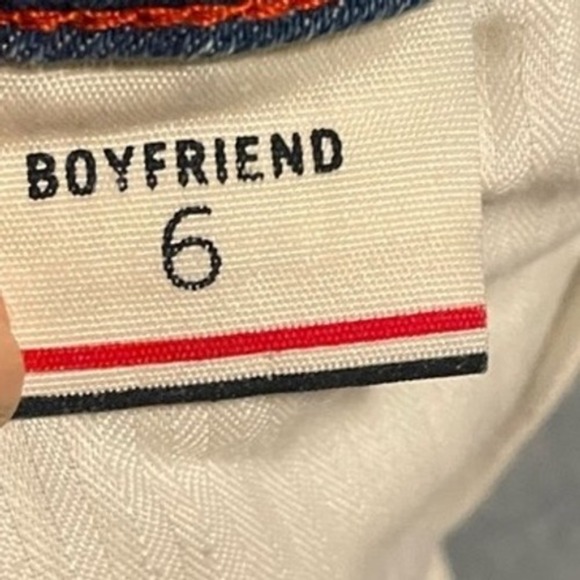 Tommy Hilfiger Distressed Women's Boyfriend Jeans Patch Star Blue‎ Denim Size 6 - Picture 6 of 16